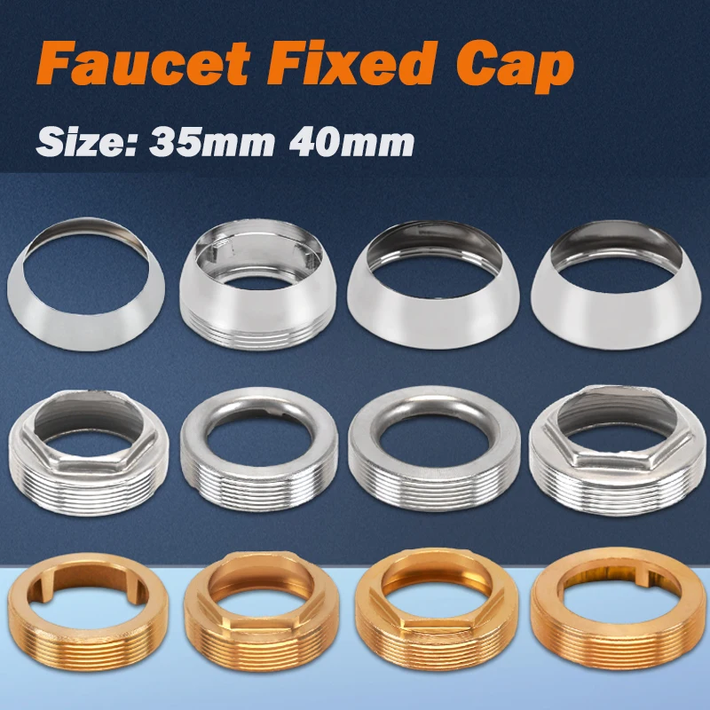 Beicai Faucet Fixed Cap 35mm 40mm Brass/Stainless Steel Kitchen Basin Cap Fastening Core Gland Cap Decorative Cover