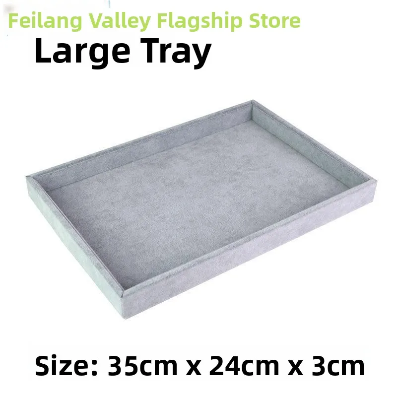 

Acrylic Jewelry Display Stand Watch Bracelet Hair Accessory Try-On Tray Velvet Belt Fashionable Accessory Organizer