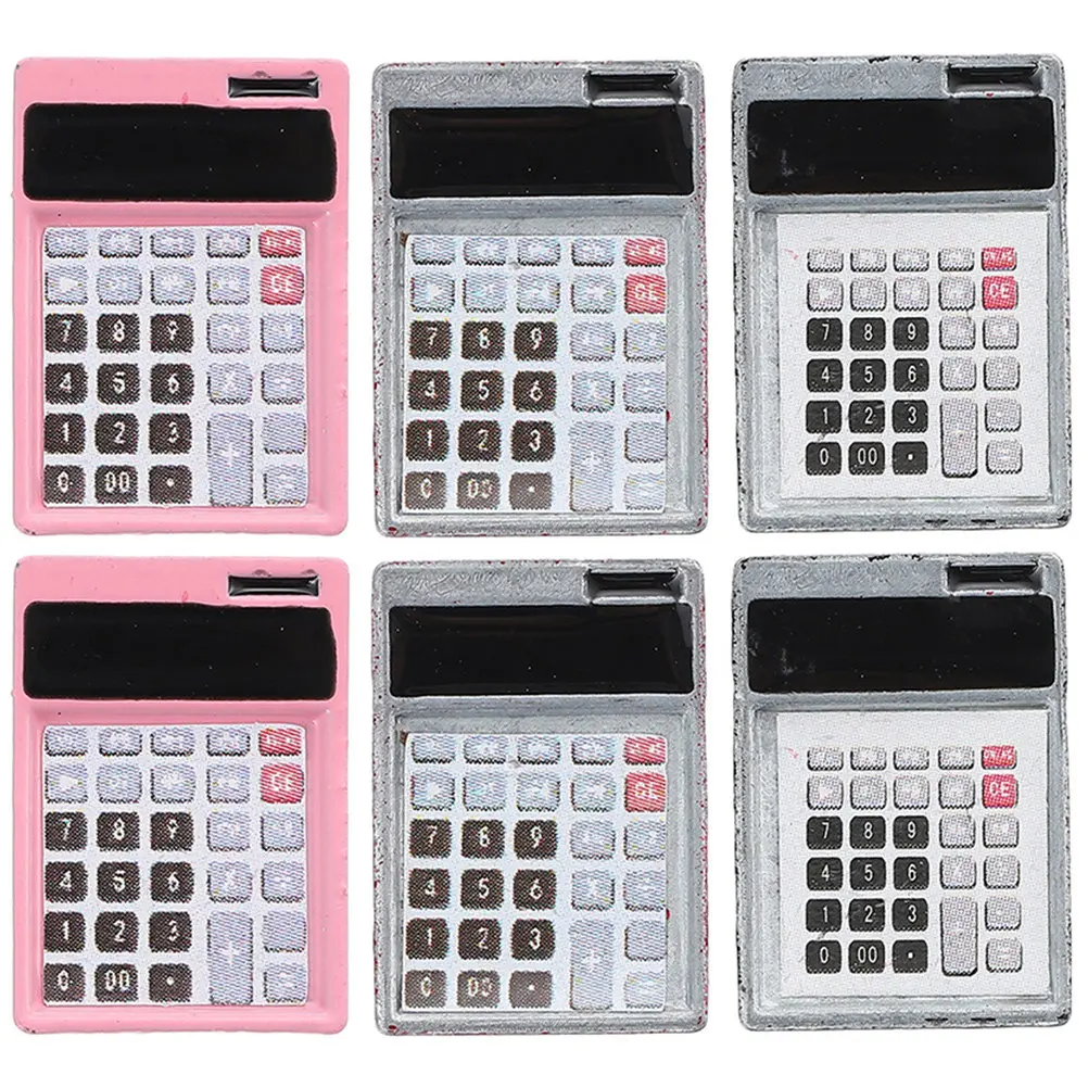 

6Pcs Mini Calculator Crafts Exquisite Miniature Decorations for Mini House DIY Use Tiny Calculator Adornments Home Ornaments