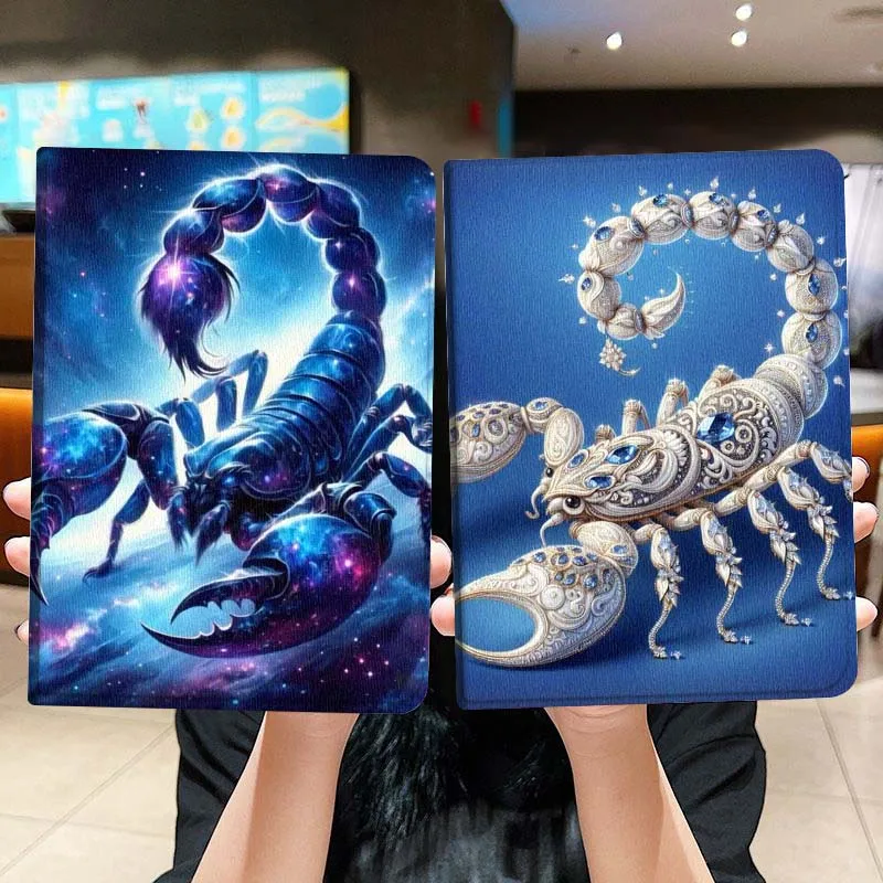 

Cool Scorpion Galaxy Shining Gift For iPad Pro Air Mini 2 3 4 5 6 7 6th 7th 10th 11th 10.2 9.7 10.5 11 Foldable Tablet Case