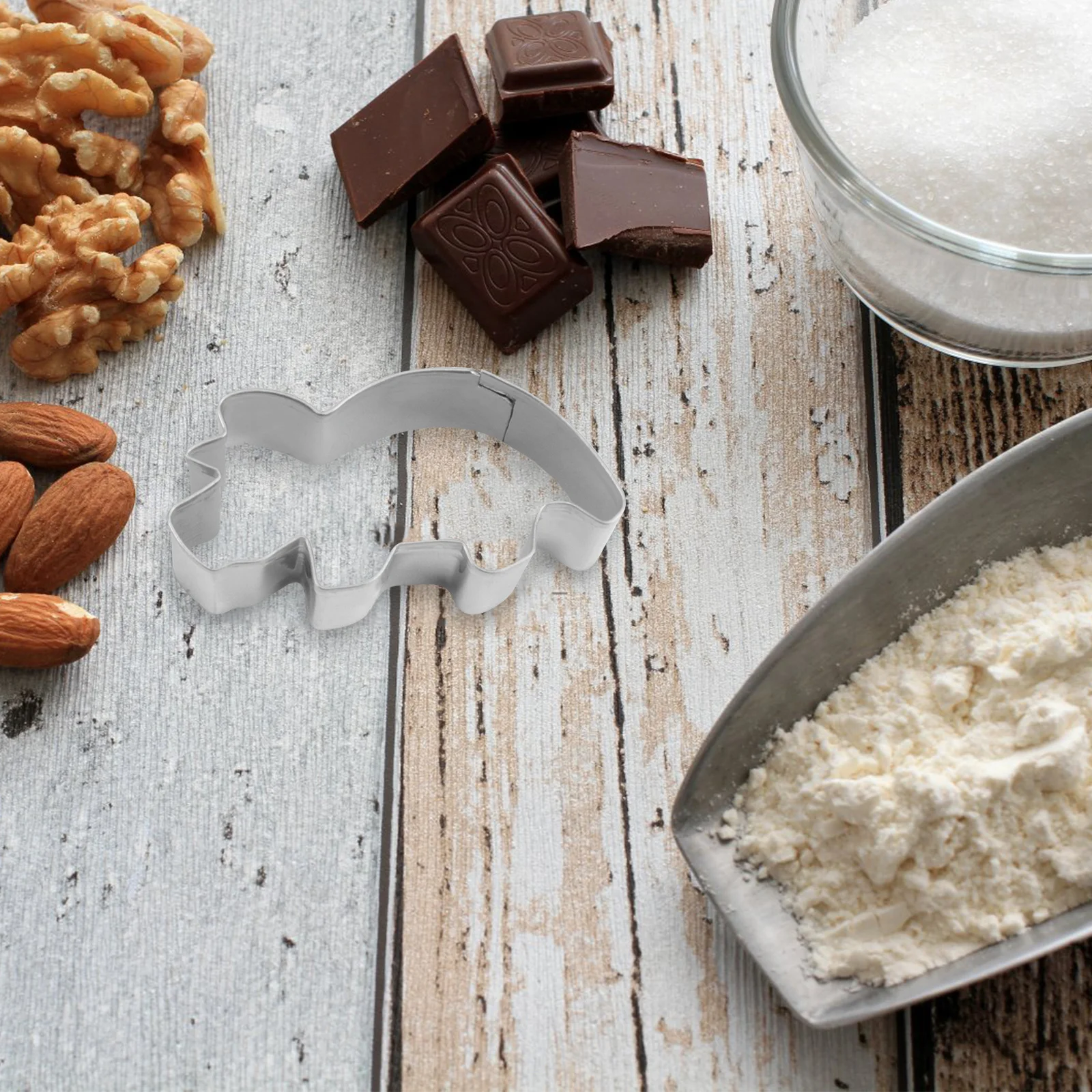 

6Pcs Cookie Cutters Dinosaur Shape Stainless Steel Biscuit Cutter Cake Fondant Mold Decorating Tool Cake Mold