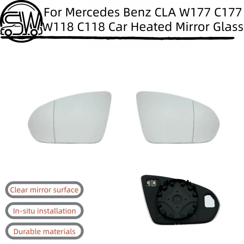 

For Mercedes A-Class W177 CLA W118 2019-2025 Heated Wing Mirror Glass