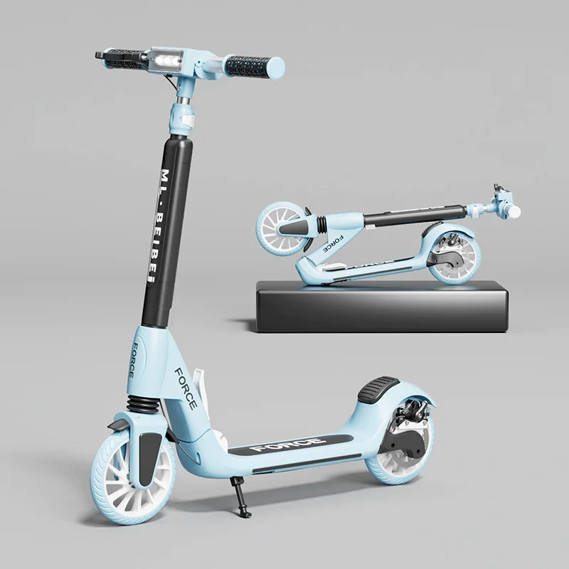 Factory Wholesale 2 Wheel Kick Scooter with Solar Headlights Adult Solar Headlights Kick Scooter