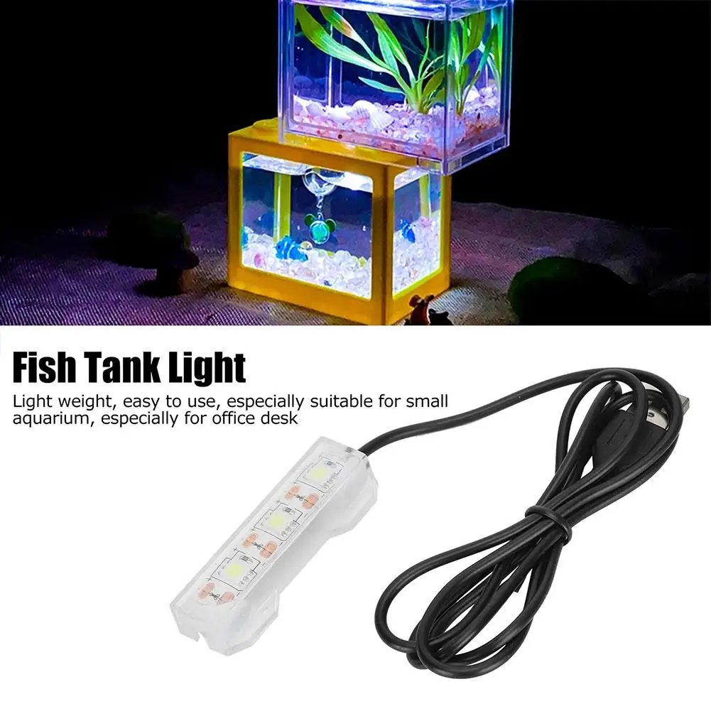 5V Fish Tank Light for Small Aquarium Plants Lights USB LED Desktop Lamp Aquarium Landscape Decorative Lamps Accessories J3M0