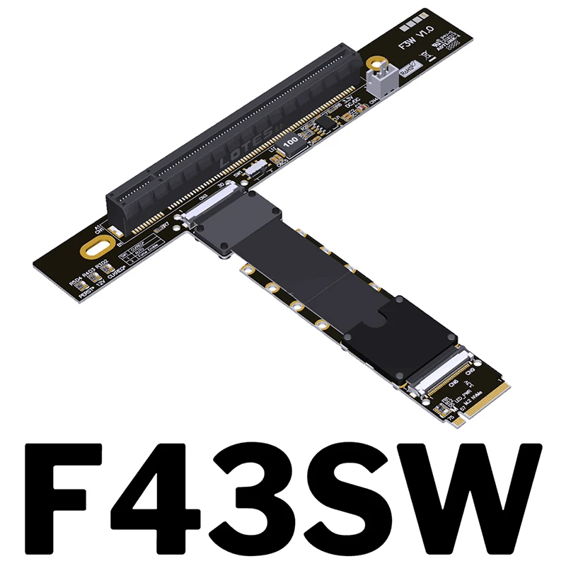 

M.2 for NVMe Key M to PCIe 5.0 X16 Extender Gen 5 Riser Adapter Cable FFC Graphics Card Extension Cable