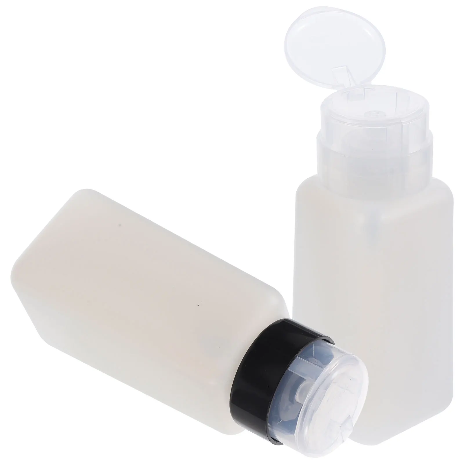 2 قطعة زجاجات مضخة الضغط مزيل طلاء الأظافر دائم فارغة إعادة الملء موزعات السائل لوازم مانيكير السفر