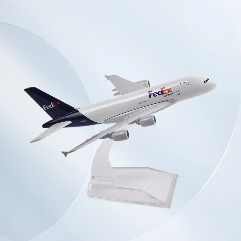 16 سنتيمتر A380 فيديكس الخطوط الجوية الخطوط الجوية 1/400 مقياس سبائك معدنية نموذج طائرة طائرة دييكاست طائرة طائرة الديكور