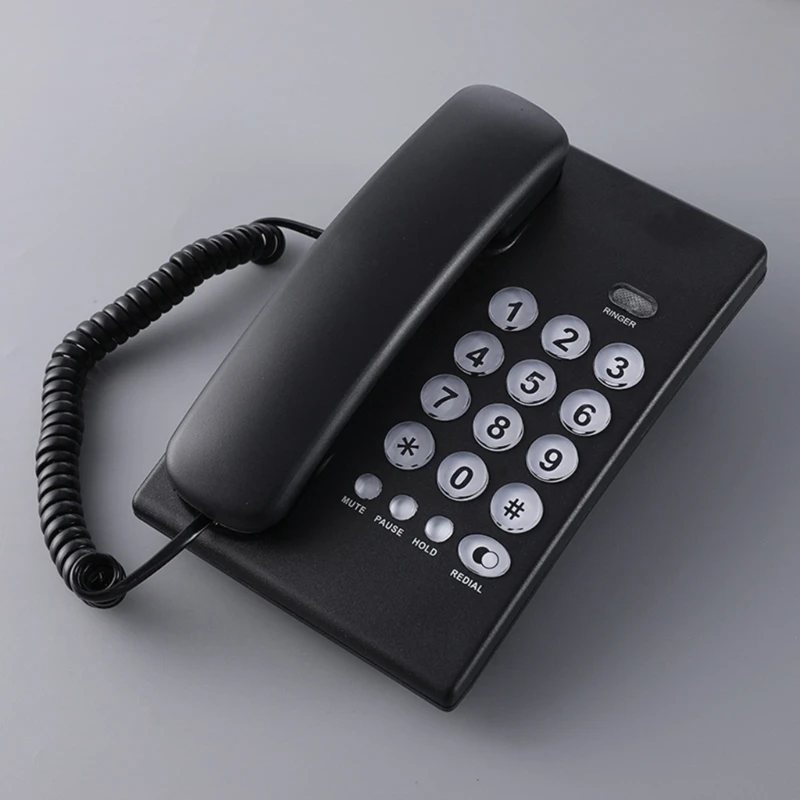 Corded Landline Telephone Desk House Phone with Large Buttons Home Phone Corded Telephone for Home Office Hotel Bathroom