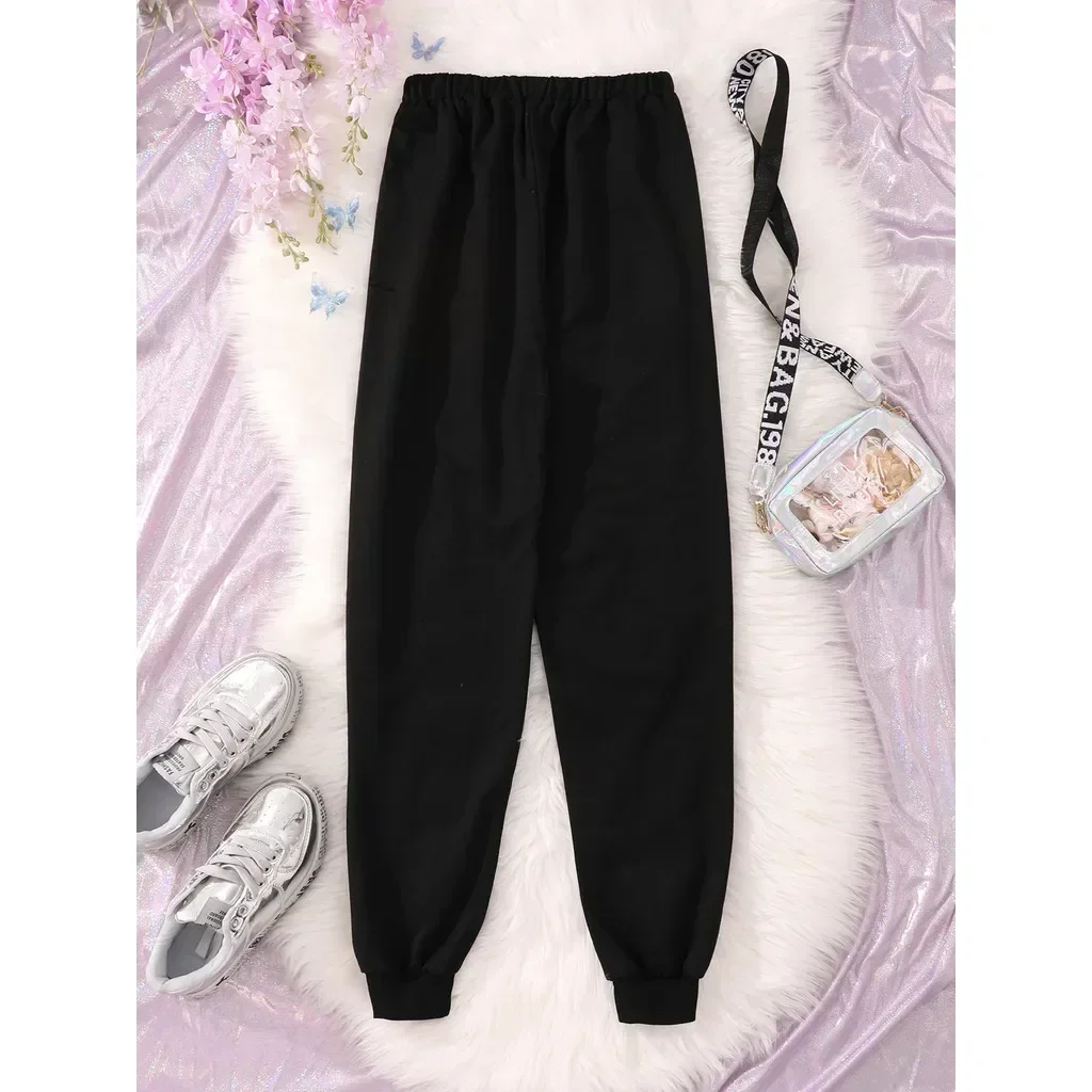 New Teen Girls Pants Sports Long Pants Women Sweat Pants Casual Fashion Ventilate Youth Girls Lower Garment 13 14 15 16 Yrs