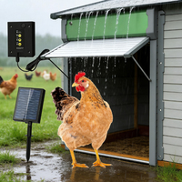 Automatic Chicken Coop Door Solar Powered Aluminum Alloy Chicken Door with Timer / Light Sensor / Remote Control / Manual Mode