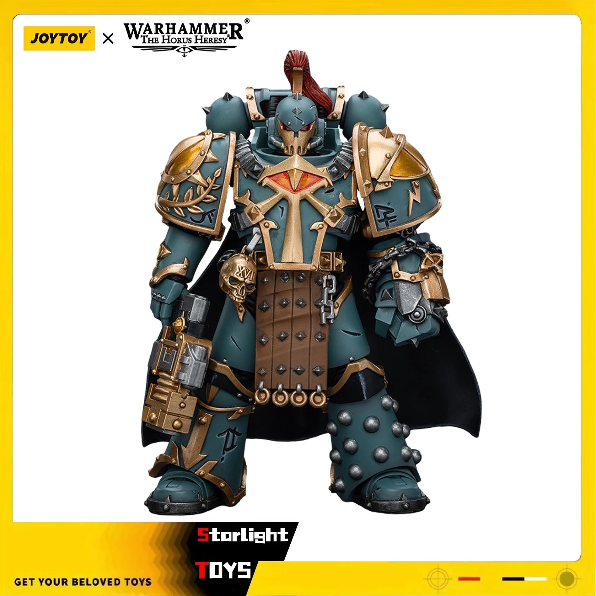 

JOYTOY 1/18 Action Figure Warhammer 40K Sons of Horus Legion Praetor with Power Fist Model Toy Gifts