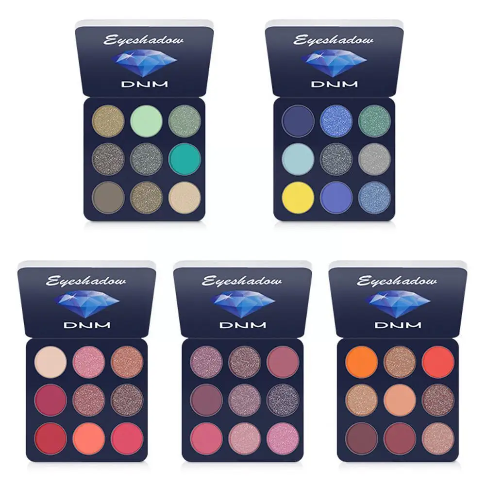 Beauty Glazed-paleta de sombras de ojos, 9 colores, maquillaje con purpurina, paleta de sombras de ojos mate, pigmento impermeable, U7h6