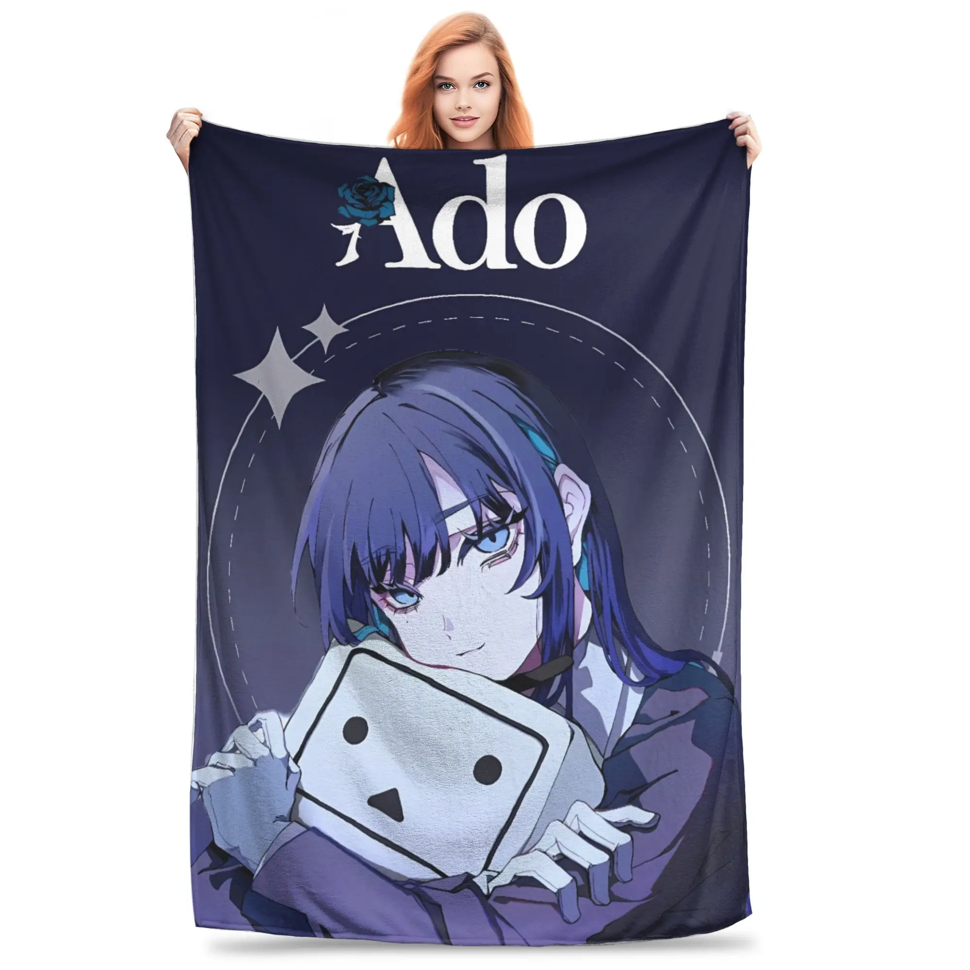 Ado WORLD TOUR 2025 Hibana  Blankets  Soft Aesthetic Plush Throw Blanket For Kids Living Room Flannel Bedspread Bed Cover