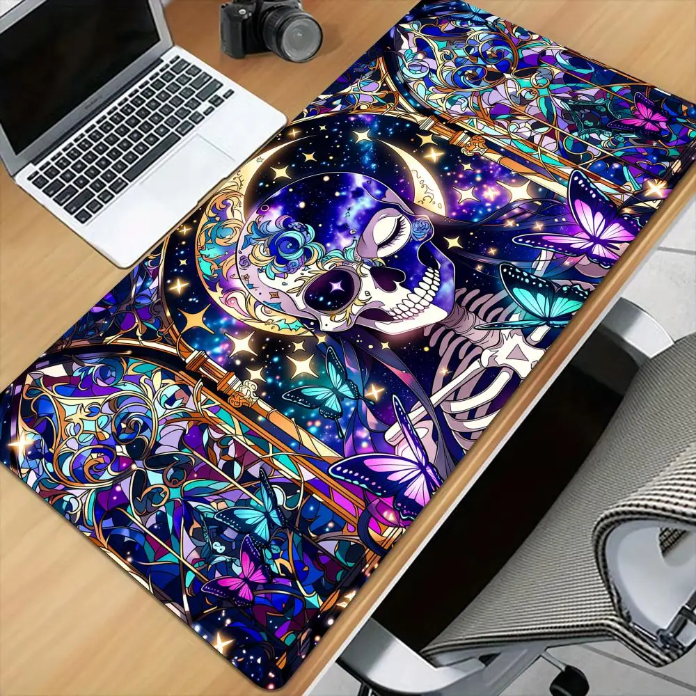 Ornate Skeleton Mouse Pad Desk Mat Large Computer Office Carpet XXL Mousepad Gamer Gaming PC Accessories Keyboard Rug Mauspad