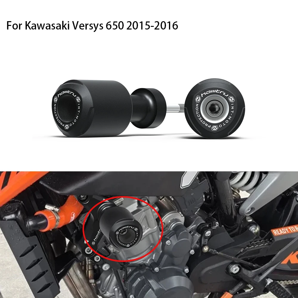 

Motorcycle Frame Slider Protector Anti Falling Rod Crash Frame Slider Protect Fit for Kawasaki Versys 650 2015-2016