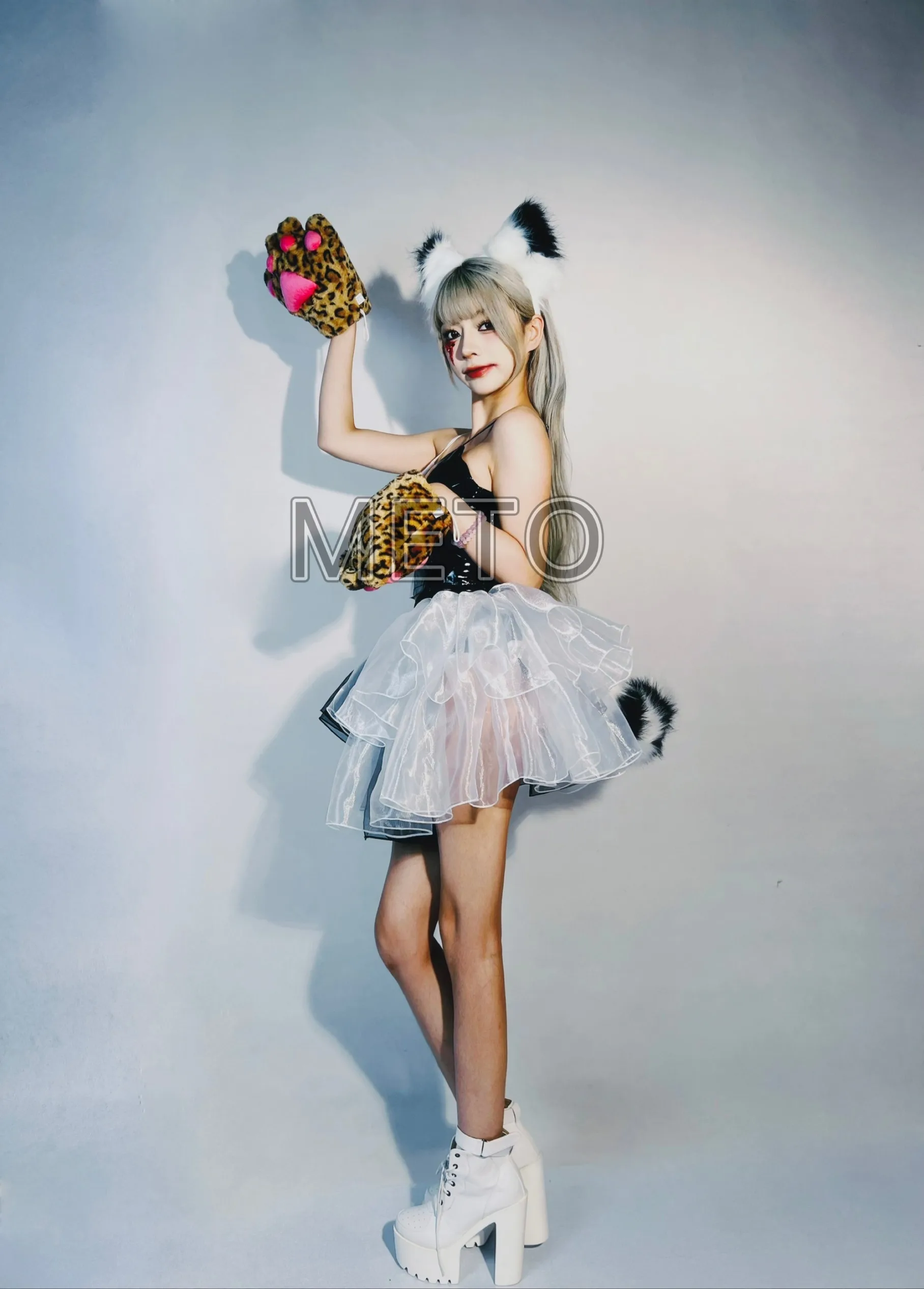 Черная одежда для косплея на Хэллоуин, комбинезон для рейва, костюм для бара, ночного клуба, танцевальная одежда, костюмы, женская белая одежда, боди для сценического шоу