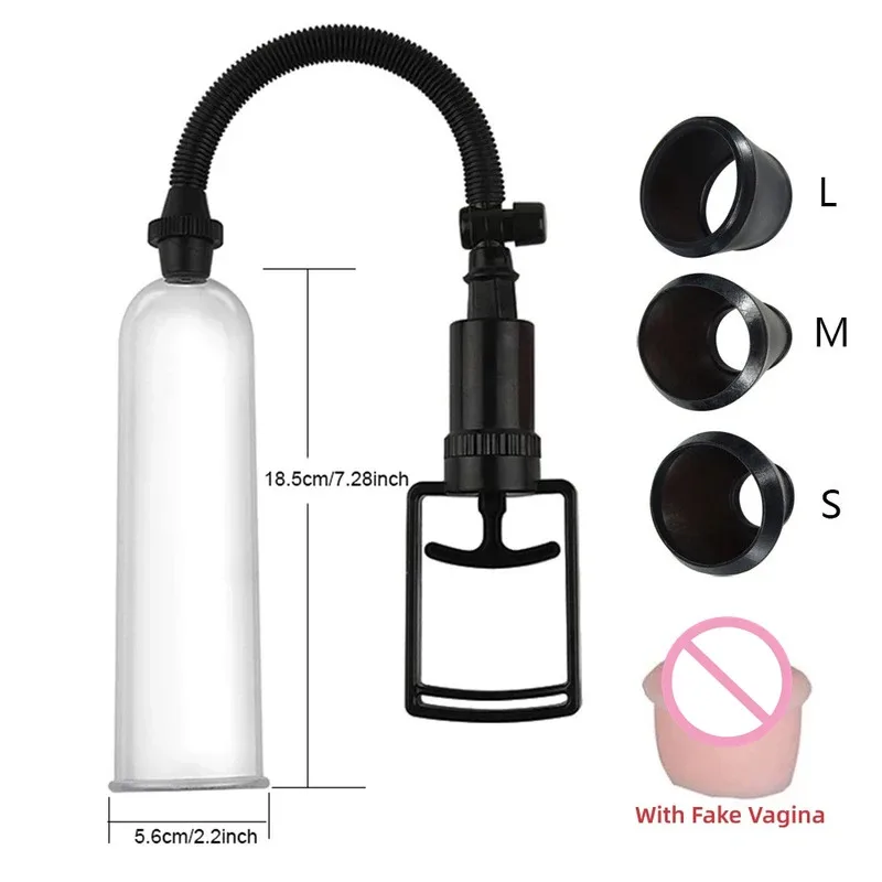 Big Trainer Male Lasting Masturbator Manual Penis Enlarger Enhancement Erection SexToys For Man Vacuum Pump