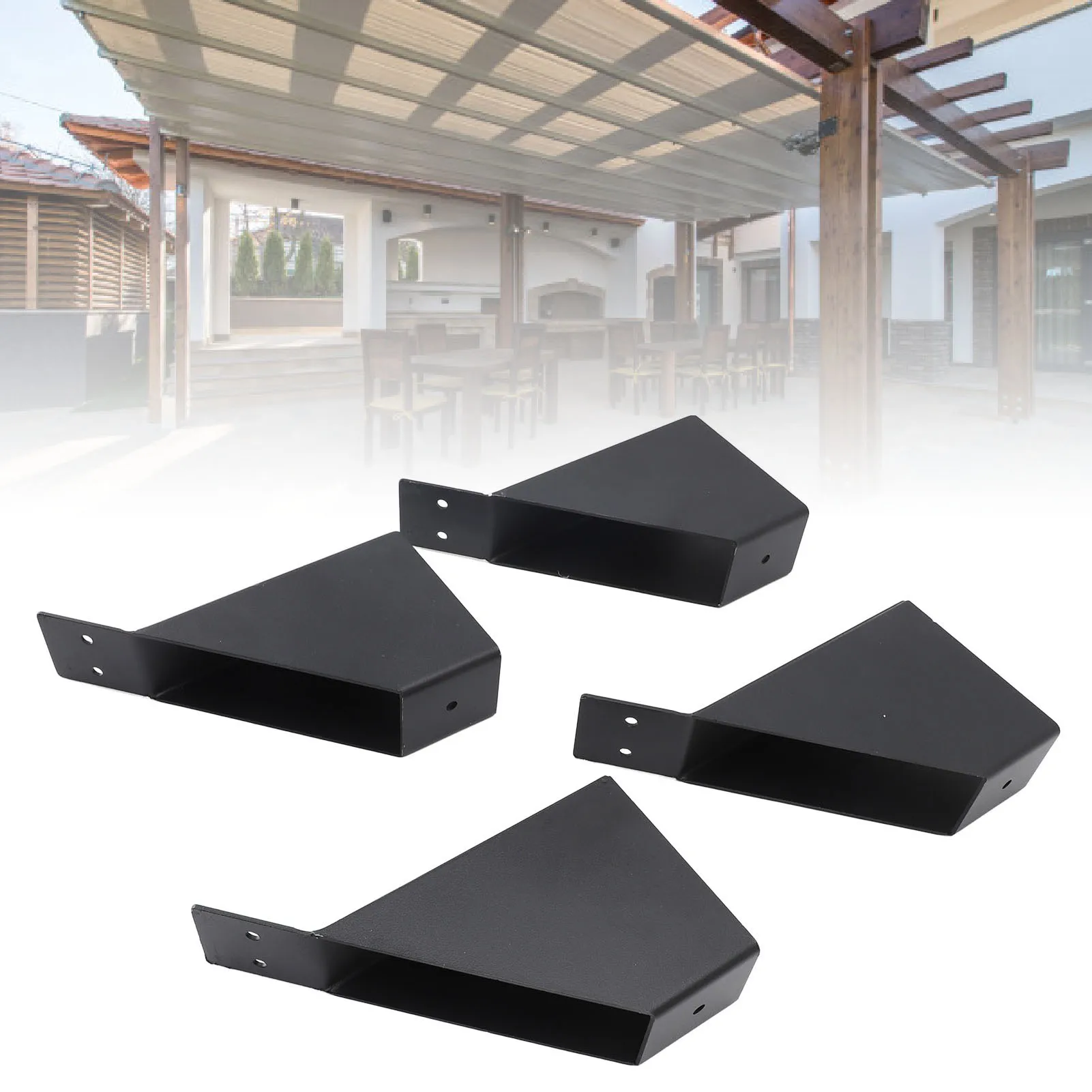 

Кронштейн для перголы с углом наклона 45 градусов, прочный, простой в установке, с отверстиями для дренажа, для беседки