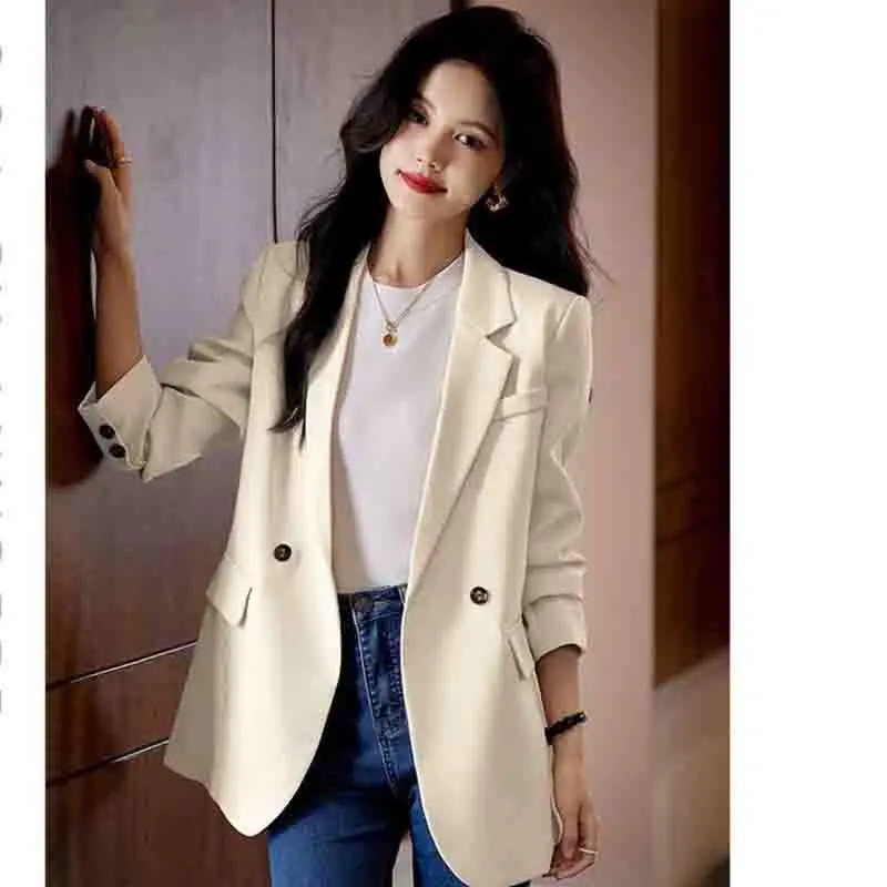 Female Spring Autumn Annals Temperament Trend Trendy Split Blazer Jacket 2025 Women Fashion Senior Leisure Split Suit Tops Coat