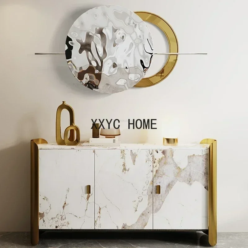 

Легкий роскошный домашний декор, скандинавские круглые подвесные украшения для спальни, настенные трехмерные настенные украшения из нержавеющей стали