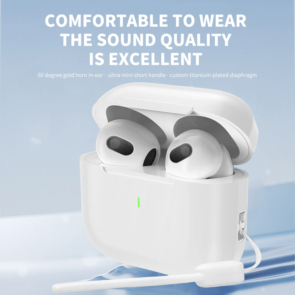 2025 New Wireless Bluetooth Earphones,TWS Semi In-Ear Headphones with Mic,Long Battery Life,Touch Control,Music,Daily Use