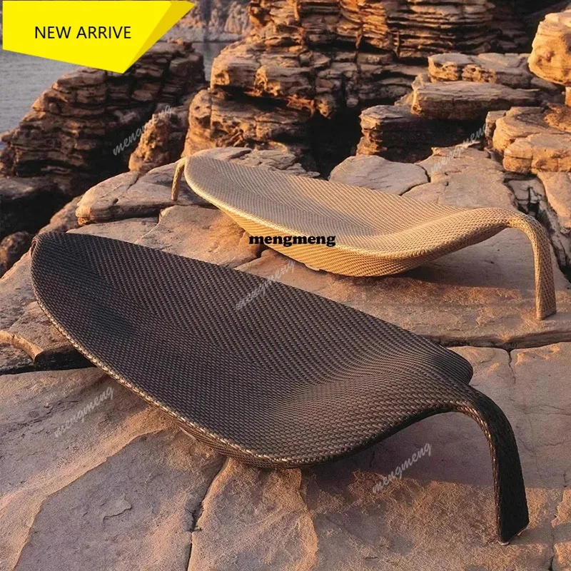 

M138 Rattan Beach Folding Chair Tanning Reclining Lightweight Garden Loungers Folding Chair Sun Lounger Sillas De Playa Furnitur