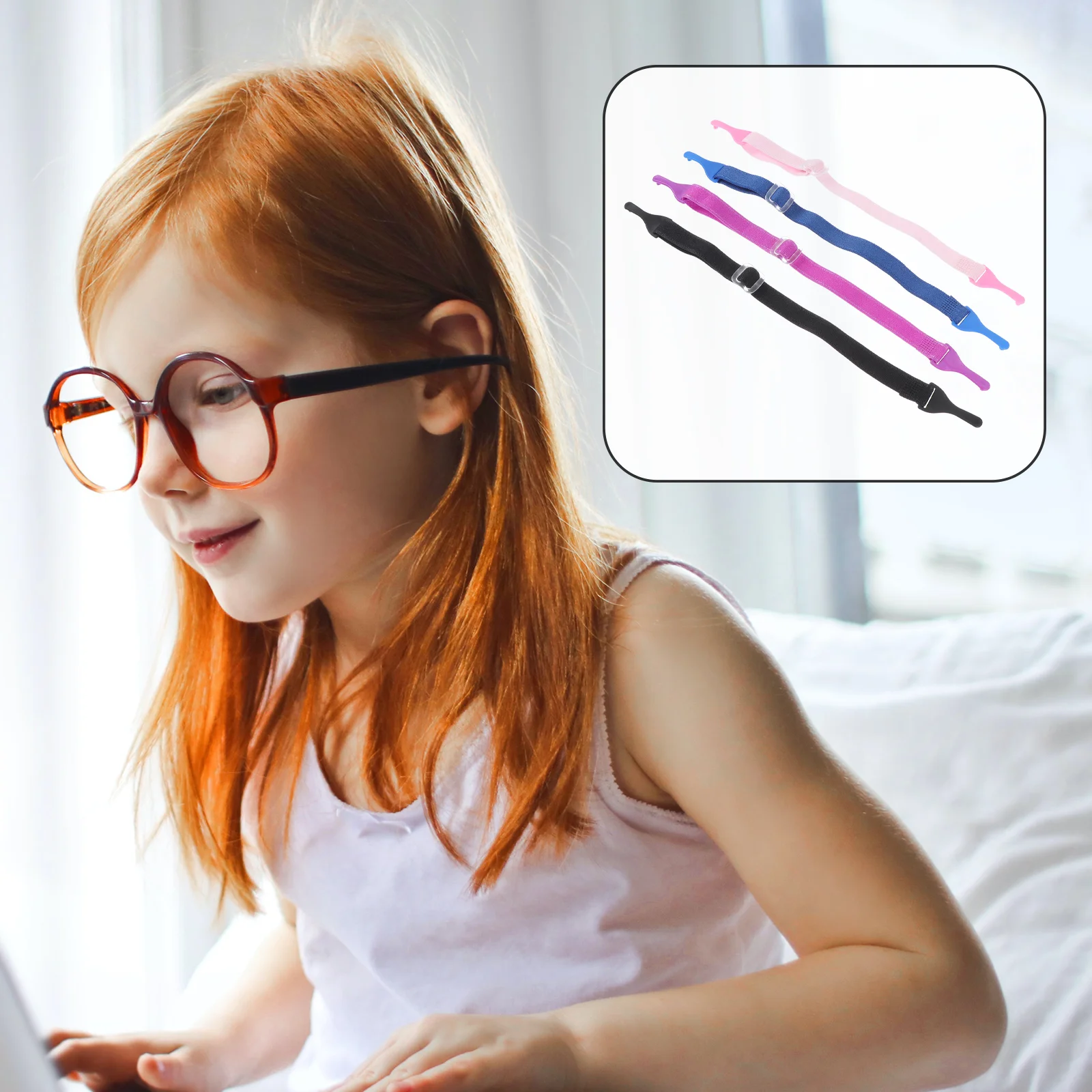 4 Pcs Lanyard Children's Glasses Light Eyeglasses Strap Elastic Rope Eyewear Chains