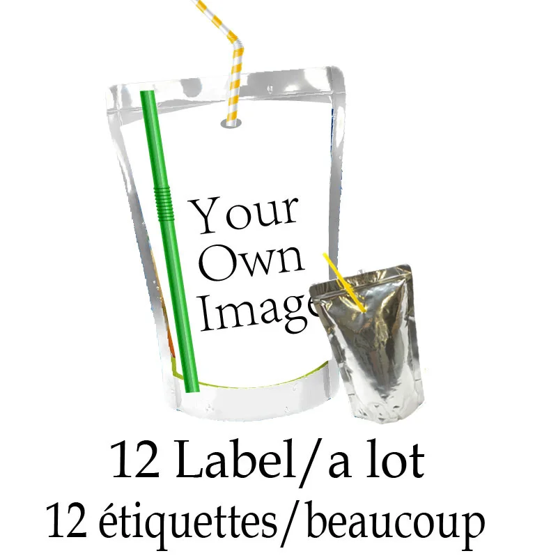 20 Butterfly Hot Air Balloon Juice Pouch Labels Favor Tag Gift Bag Candy Box Soap Bubble Water Bottle Stickers Birthday Decor