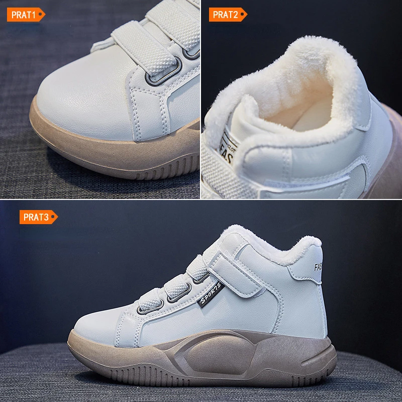 Winter Platform Sneakers Women Casual Sport Shoes Ladies Slip on Plush Shoes New in Woman Vulcanized Shoes Rocking tenis femme