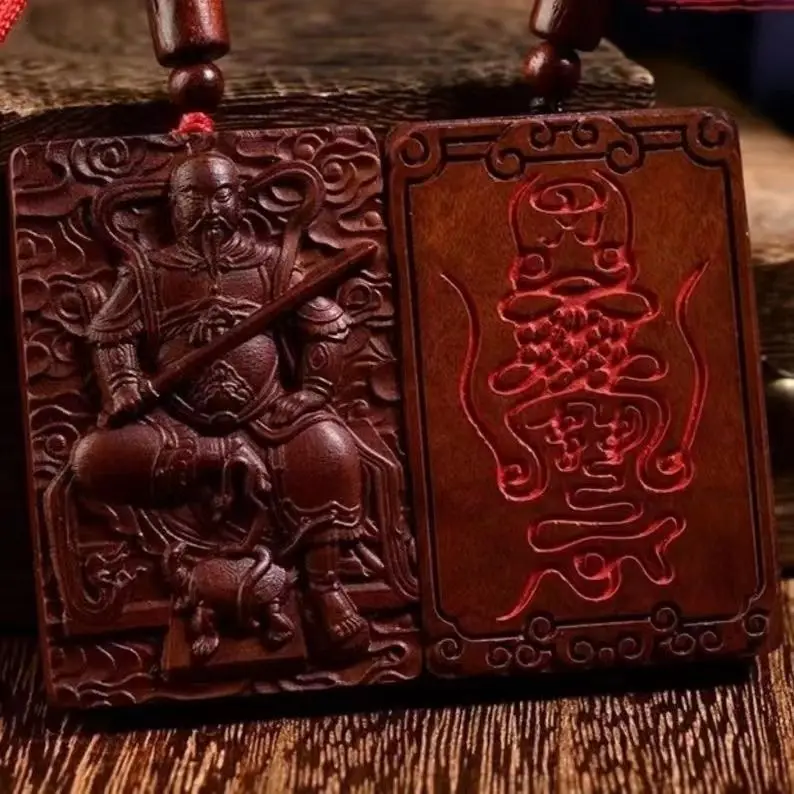 Zhenwu Emperor North Emperor Tianbao Lightning Hit Xuantian Jujube No Matter Card Ping An Cinnabar Evil Evil Withstand Pendant