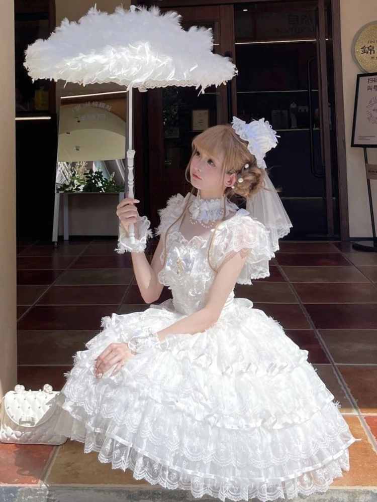 

2026 Vintage Retro Lolita Dress Ladies Gothic Victorian Ruffle Lace Design Long Sleeve Sweet Elegant Princess Casual Party Dres