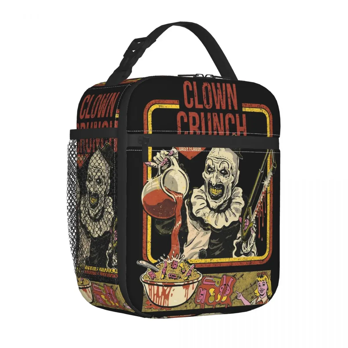 palhaco-crunch-horror-terrifier-isolado-almoco-saco-de-alta-capacidade-recipiente-refrigerador-saco-tote-lancheira-escritorio-alimentos-bolsas