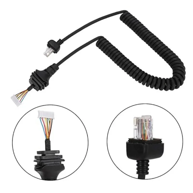 RJ45 Microphone Remplacement Câble Haut-Parleur Mic Câble Core BEA pour Icom Radio HM-152 IC-F121/S IC-F221/S IC-F221 IC-F520 IC-F521