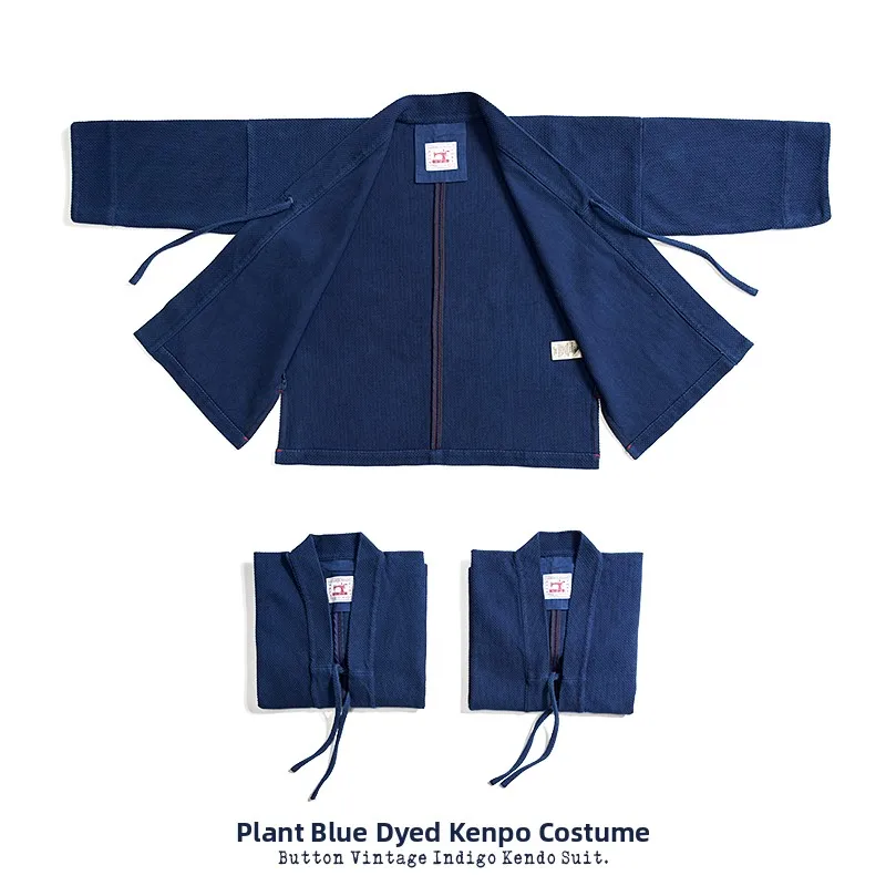 

Винтажный тяжелый вес, окрашенный в индиго, Thiened Swordsmanip Jaet, свободный крой, японский хлопок, молодежная верхняя одежда, модная городская одежда