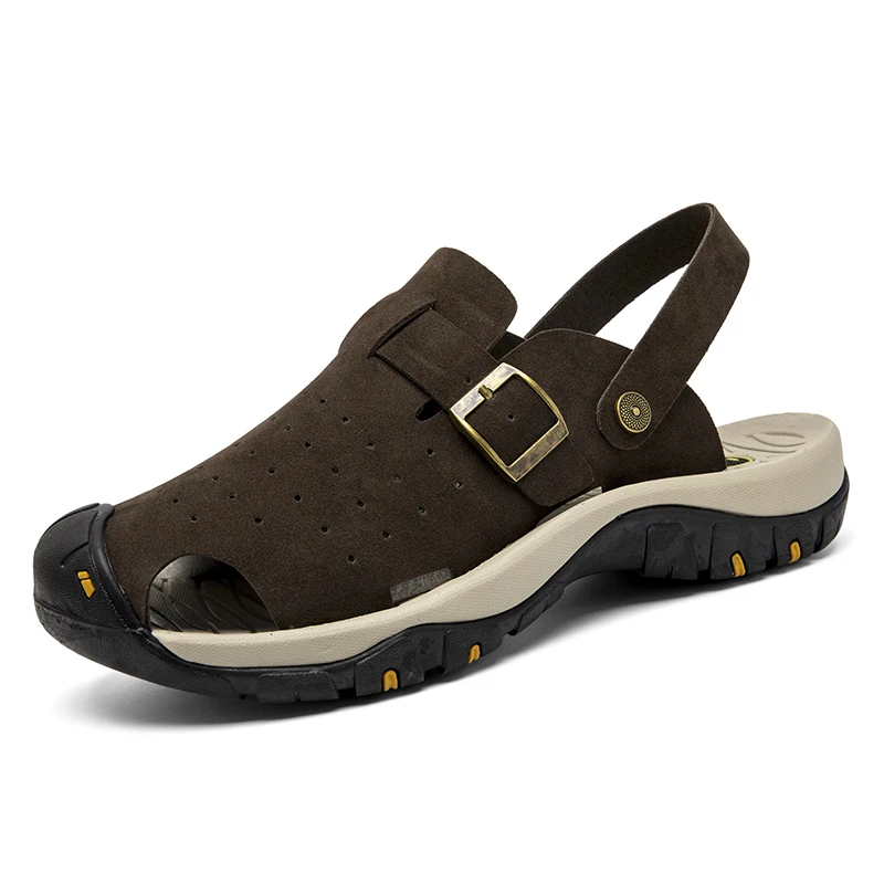 

Men Outdoor Beach Slippers Lightweight Breathable Non Slip Wear Resistant Open Toe Soft Sole Daily Leisure Walking Shoes