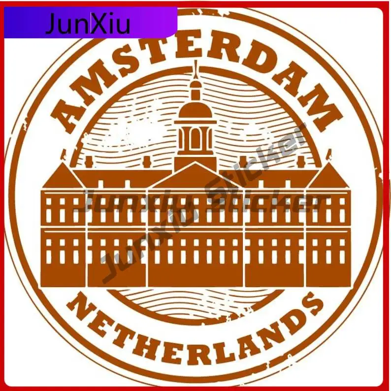 

Amsterdam Netherlands Travel Sign Vinyl Sticker Bumper Decal Auto Rv Stickers Holland Camper Decals Bicycle Accessories Aquarium