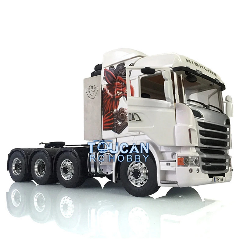 

1/14 LESU 8*8 Tractor Truck Kit RC Model Painted Unassembled Car Metal Chassis Smoking 802B Servo Motor 2Speed Gearbox THZH0944