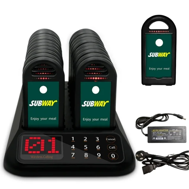 Best Selling Wireless Restaurant system Electronic queue management system Slim Coaster Pager System Pager