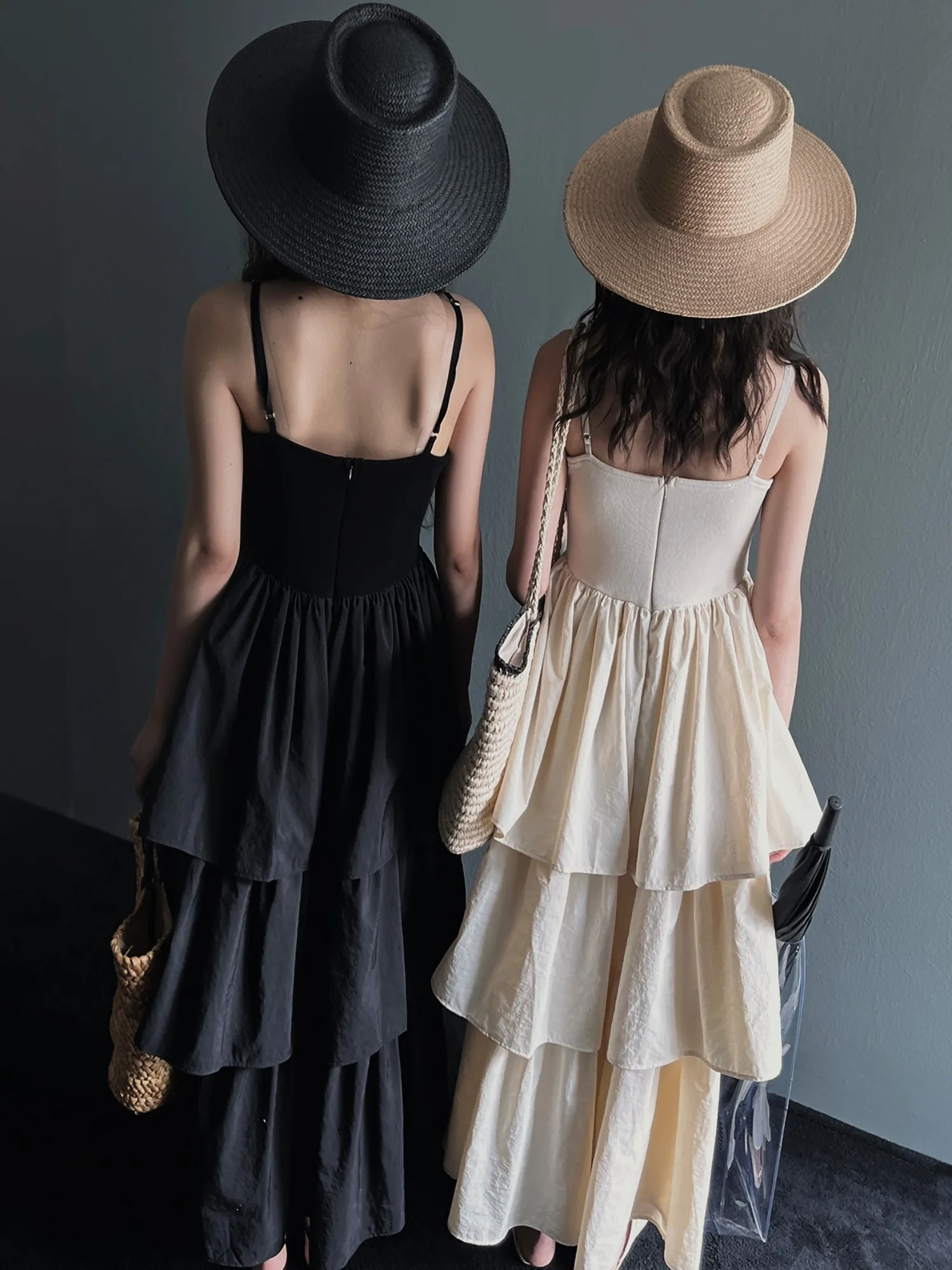 Summer Vintage Holiday Style Slimming Splice Cake Dress Women\'s Sleeveless Dresses Commute Style Regular Fit Casual Wear