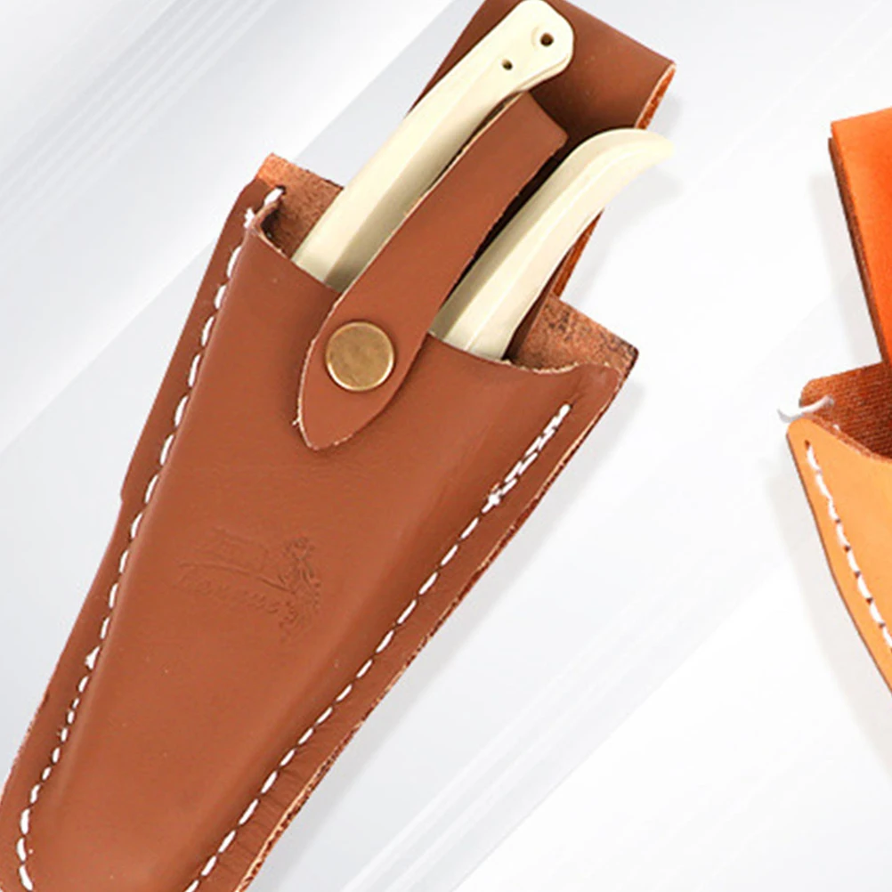 

2pcs Cowhide Pruner Cover Gardening Carry Case Pliers Tool Sheath Pruning Scissor Cover Protector