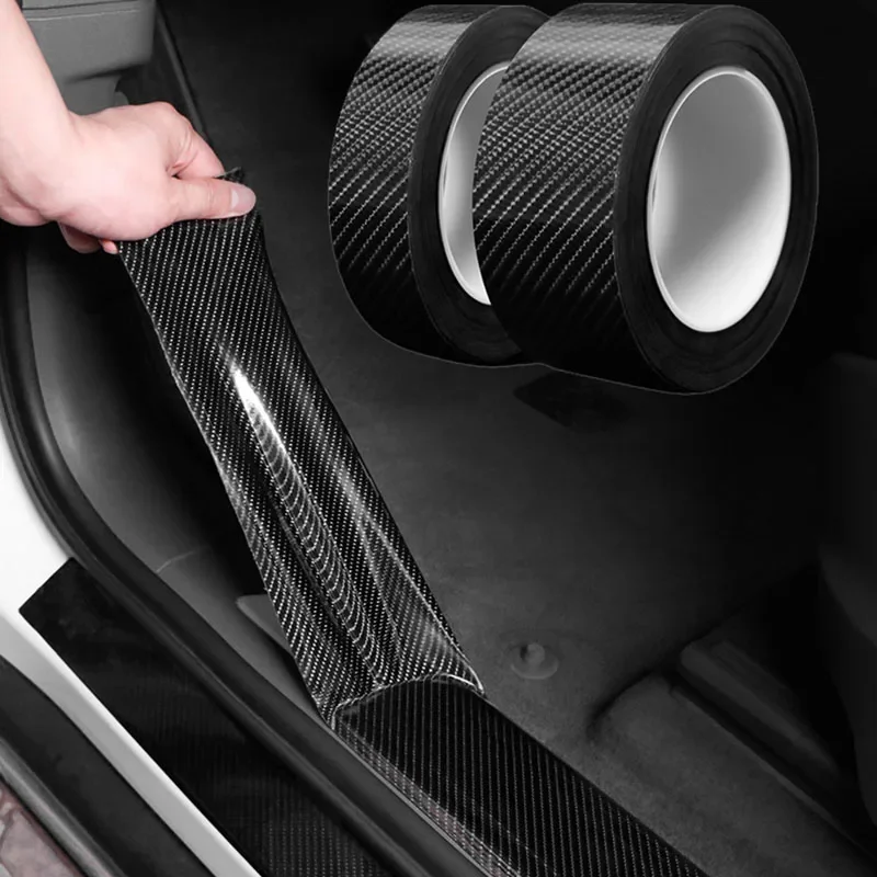 Threshold Bar Anti-step Sticker General Door Pedal Carbon Fiber Protection Bar Cushion Welcome Pedal Decorative Film