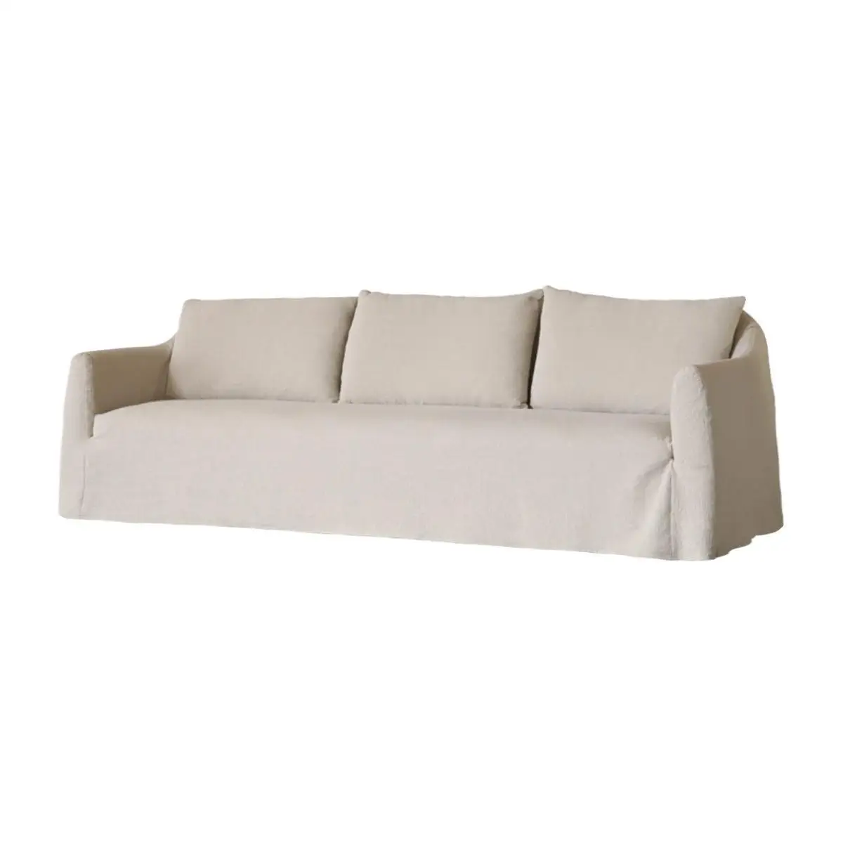Linen down looper removable and washable retro homestay white single/triple sofa sectional sofa