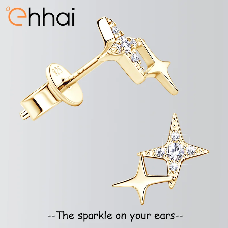 

Ehhai 2mm Round Moissanite Exquisite Stars Stud Earring for Women 925 Sterling Silver Piercing Earrings Jewelry Gifts Pendientes