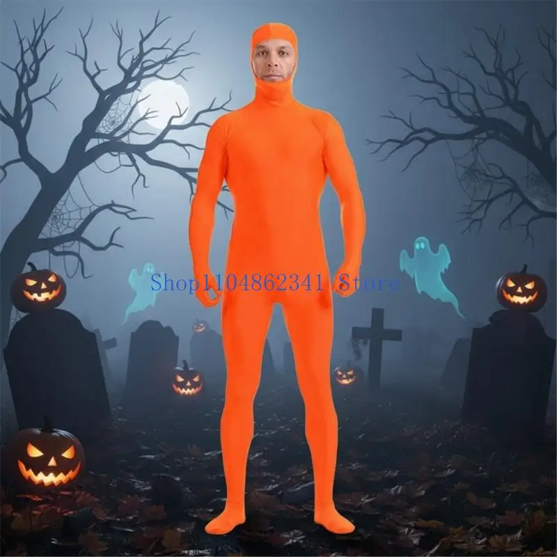 

5asd невидимый облегающий костюм из дышащей эластичной ткани, легкий дизайн на молнии, вечерние костюмы для Хэллоуина, игра