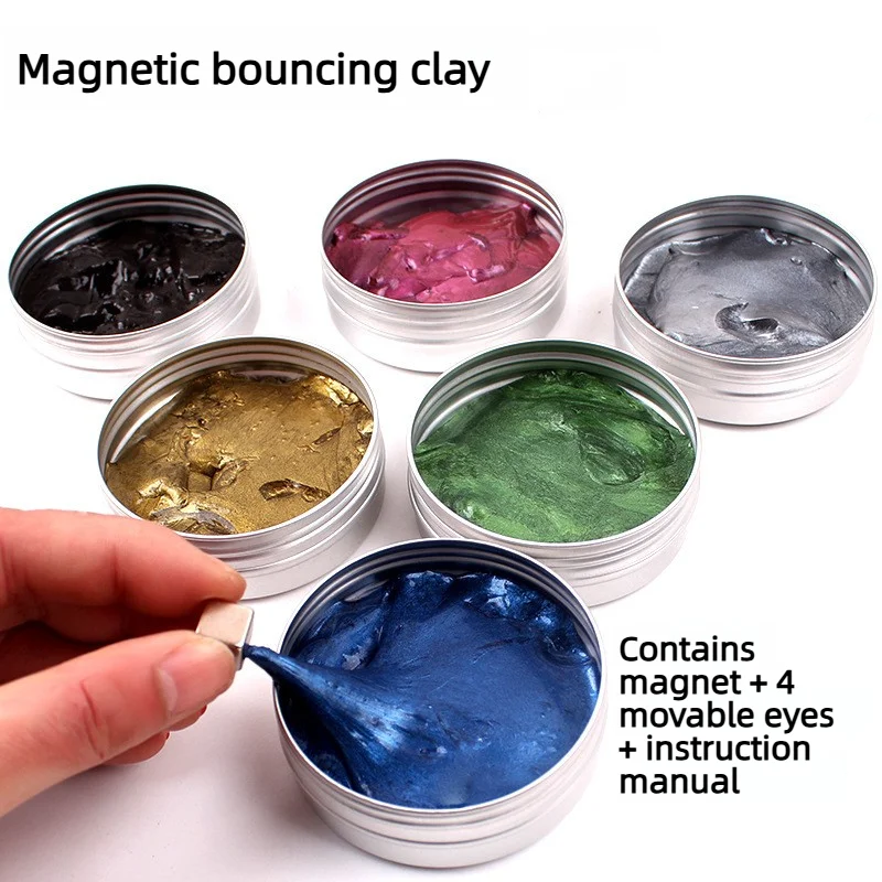 2-Piece Magnetic Slime Set | Magnetic Slime Stress Relief Tool | Premium Stress Relief Gadget | Physics Teaching Aids