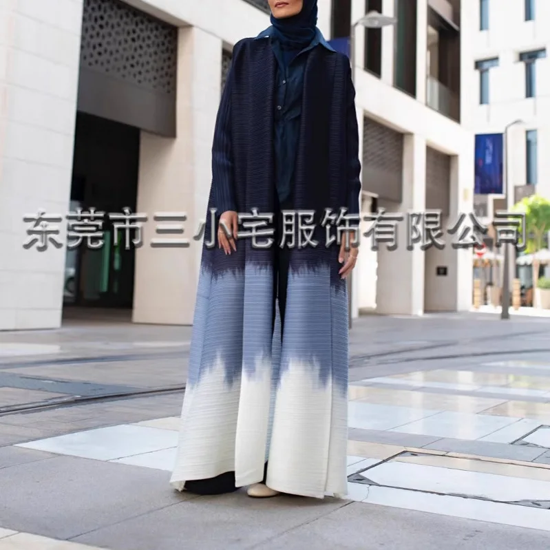 

Lapel Colour Block Cardigan Tie Pleated Women's Jacket Miyake 2025 Summer New Fashion Casual Versatile Women's Top Windbreaker