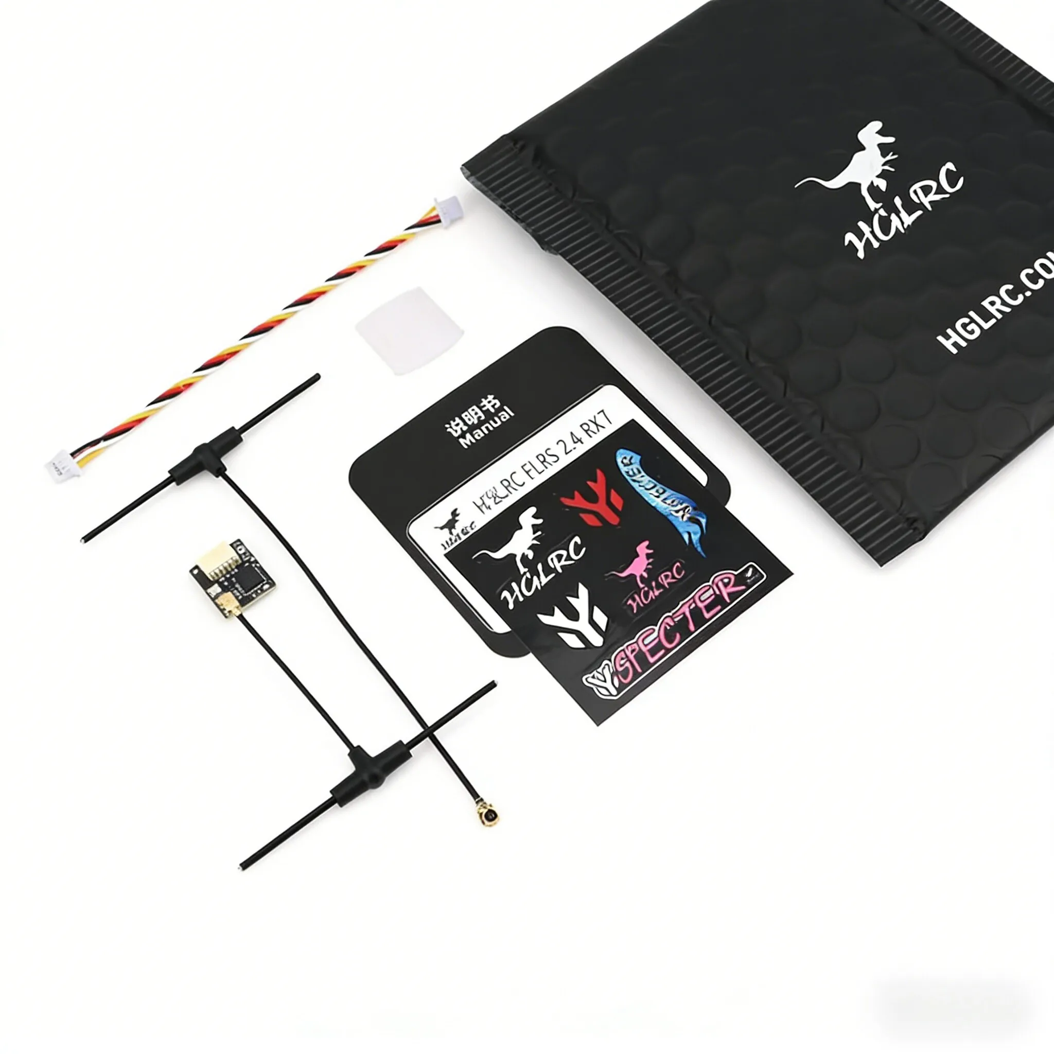 HGLRC ELRS 2.4G Receiver 500MHZ Refresh Rate ELRS 3.0 for RC Airplane FPV Long Range Drones DIY Parts