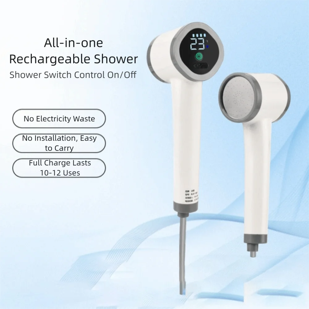 

Self-priming Portable Shower Adjustable Massage Bubble Rechargeable Shower Battery Powered Camping Shower Travel