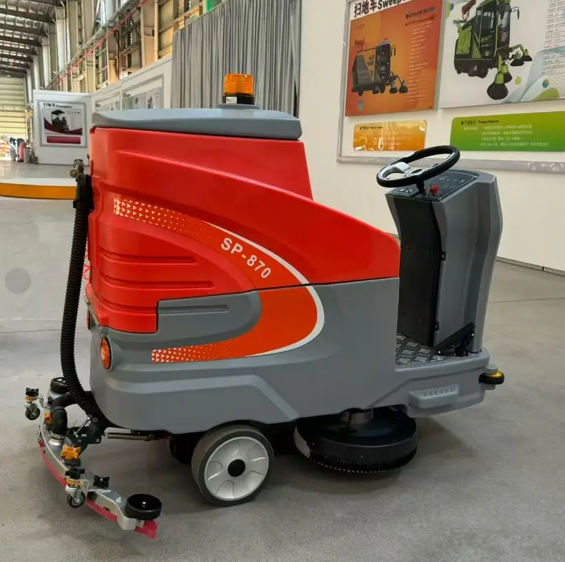 High-Quality Model 870 Ride-On Floor Washer, Industrial Scrubber for Factory & Warehouse Hard Floor Cleaning
