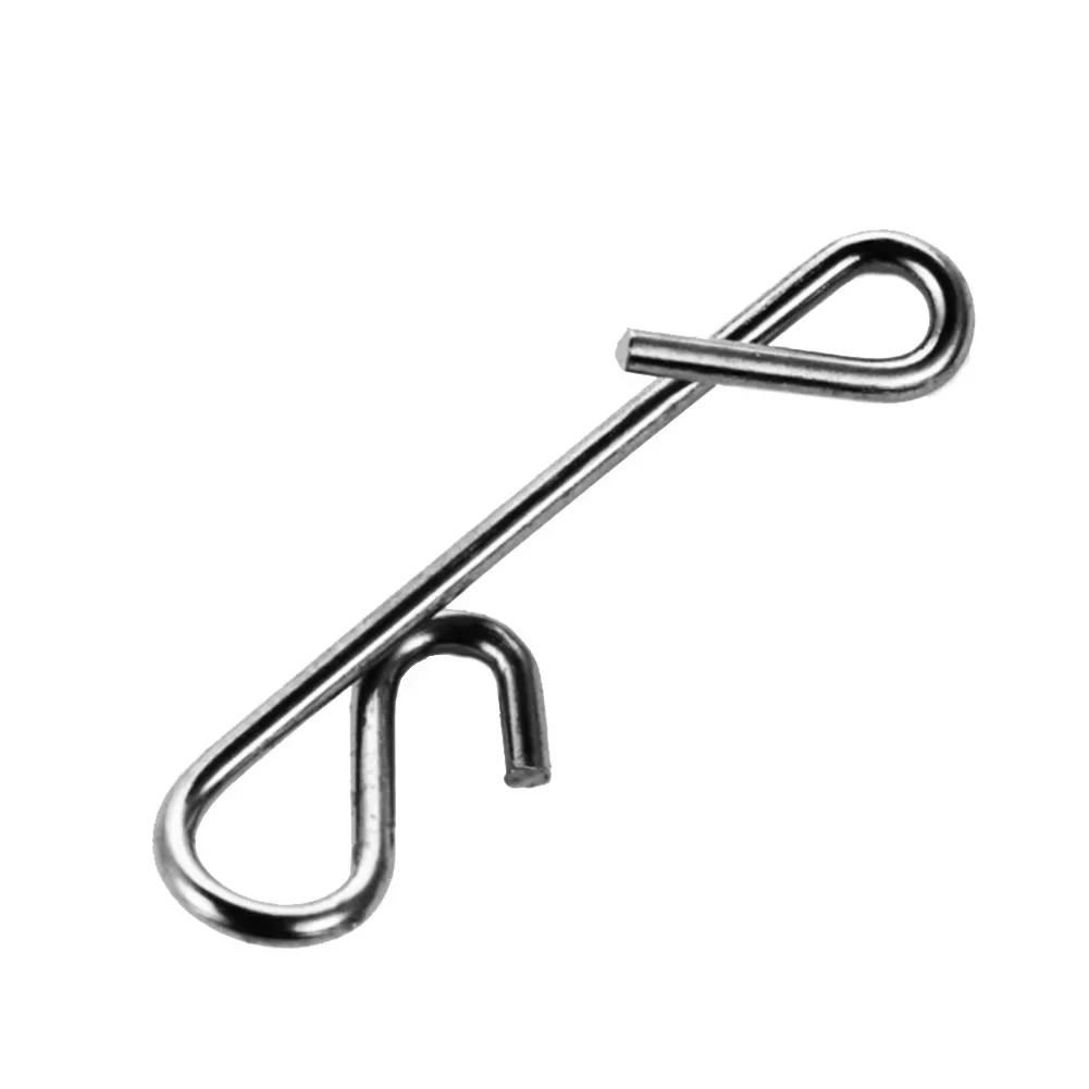 100pcs Fishing Swivel Snap Fast S M L XL XXL Size Snap Connector Knotless Stainless Steel Swivels High Quality